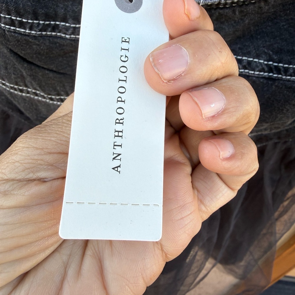 Pilcro Anthropologie Tulle Babydoll Blouse Size Medium NWT - Picture 4 of 10